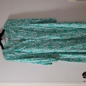 Crown & Ivy Green & White Dress